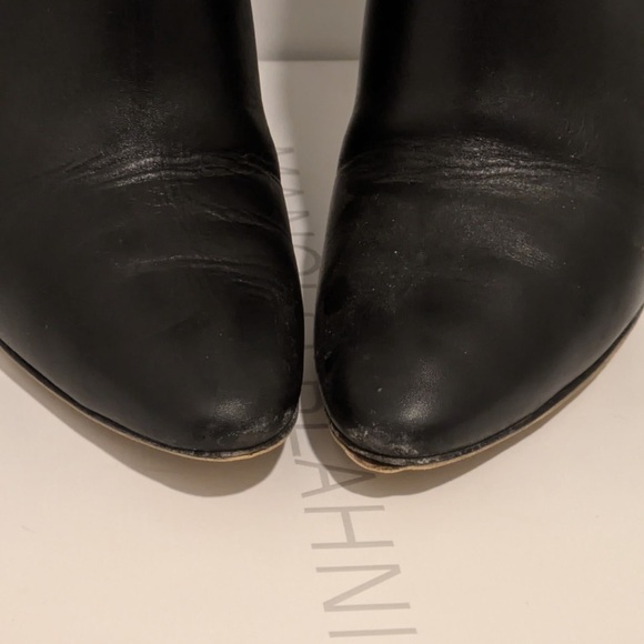Manolo Blahnik Sleek Black Heeled Boots - Picture 3 of 6